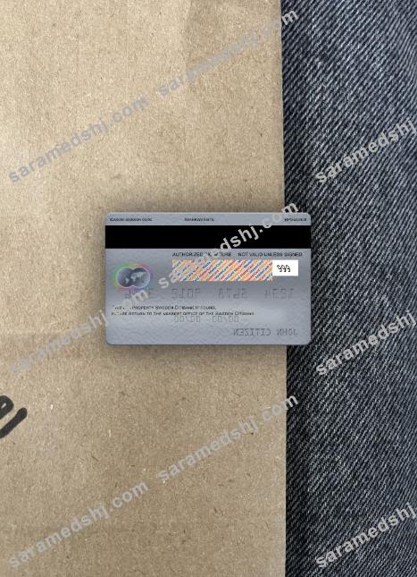 Sweden Citibank mastercard platinum photolook back